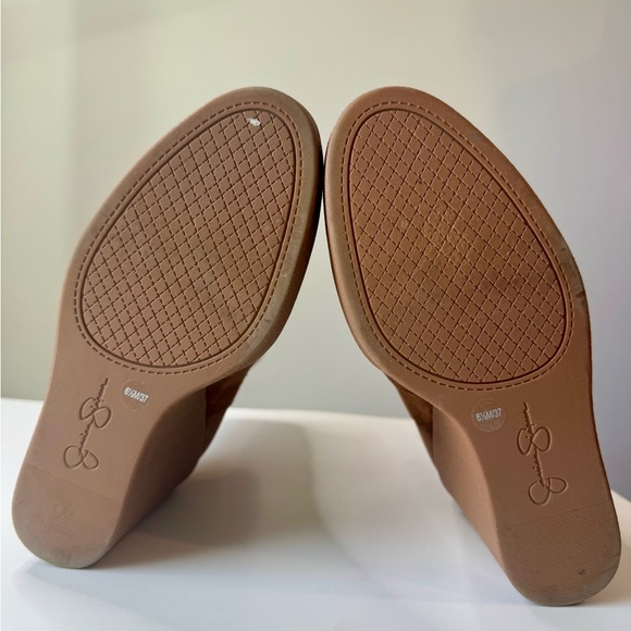 Jessica Simpson Madwen Suede Platform Wedge Booties Chestnut Brown Size 6.5 - Picture 8 of 13